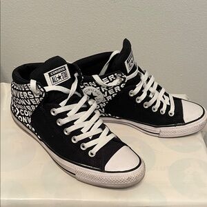 Converse Black and White Logo Sneakers